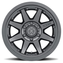 Load image into Gallery viewer, ICON Rebound Pro 17x8.5 6x5.5 0mm Offset 4.75in BS 106.1mm Bore Satin Black Wheel ICON ICO21817858347SB