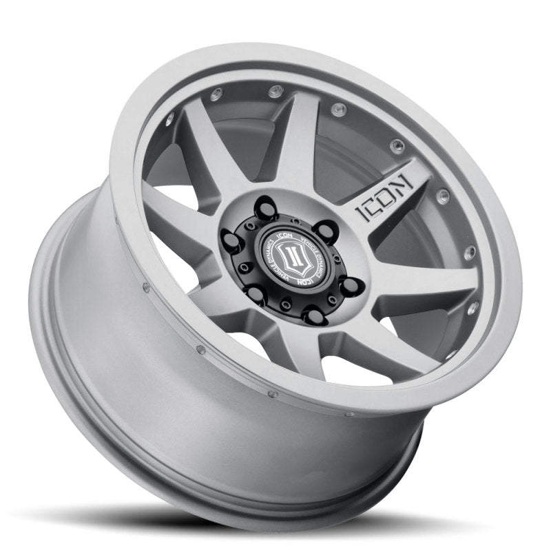 ICON Rebound Pro 17x8.5 6x5.5 0mm Offset 4.75in BS 106.1mm Bore Titanium Wheel ICON ICO21817858347TT