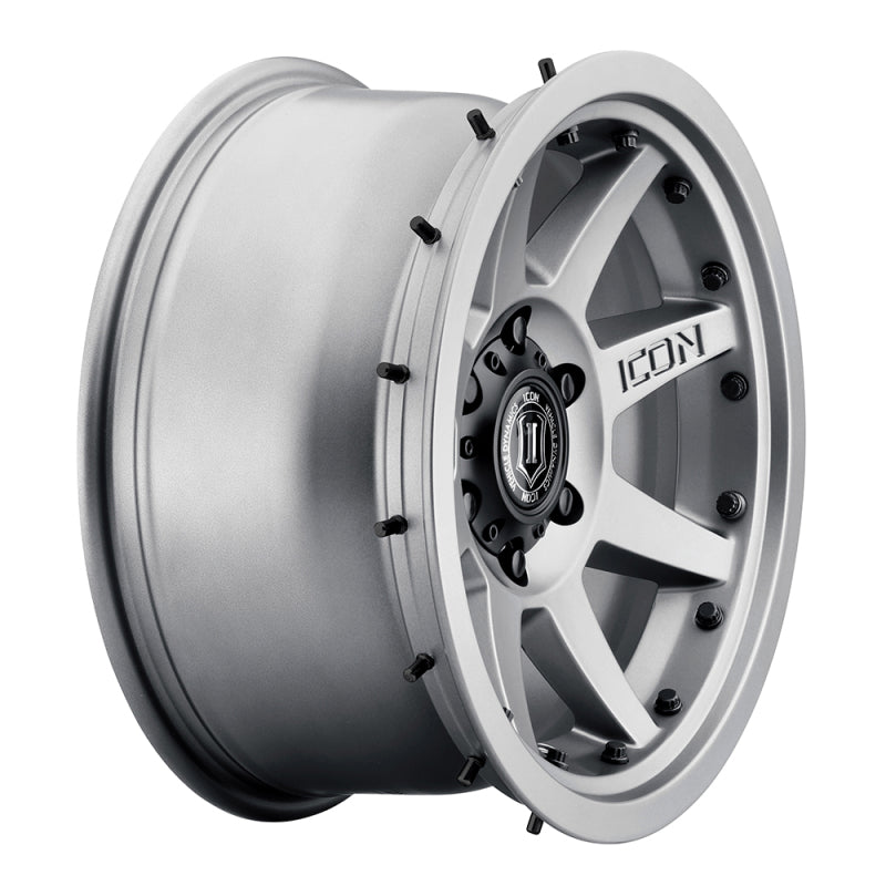 ICON Rebound Pro 17x8.5 6x5.5 0mm Offset 4.75in BS 106.1mm Bore Titanium Wheel ICON ICO21817858347TT