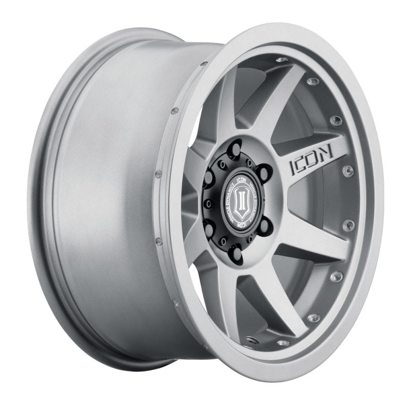 ICON Rebound Pro 17x8.5 6x5.5 0mm Offset 4.75in BS 106.1mm Bore Titanium Wheel-Wheels - Cast-ICON-00840103411408-