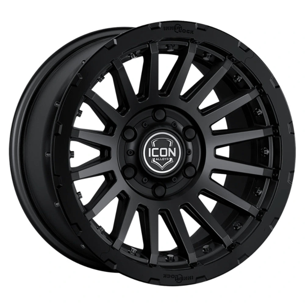 ICON Recon Pro 17x8.5 5 x 150 25mm Offset 5.75in BS Satin Black Wheel - ICON 23617855557SB
