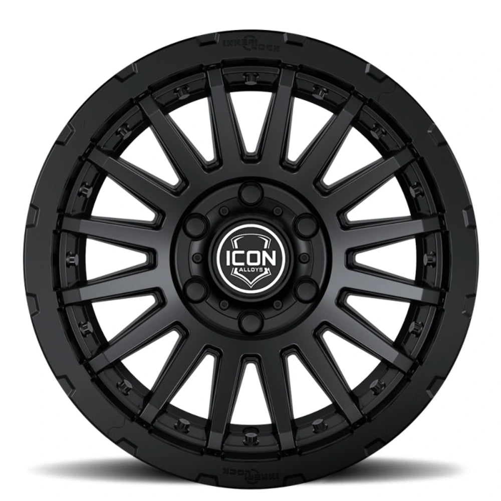 ICON Recon Pro 17x8.5 5 x 150 25mm Offset 5.75in BS Satin Black Wheel - ICON 23617855557SB