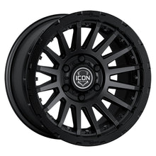 Load image into Gallery viewer, ICON Recon Pro 17x8.5 5x5 -6mm Offset 4.5in BS 71.5mm Bore Satin Black Wheel ICON ICO23617857345SB