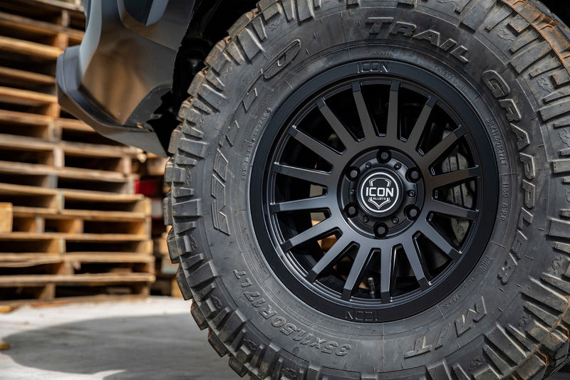 ICON Recon SLX 17x8.5 5x4.5 0mm Offset 4.75in BS 71.5mm Bore Satin Black Wheel ICON ICO3617856547SB