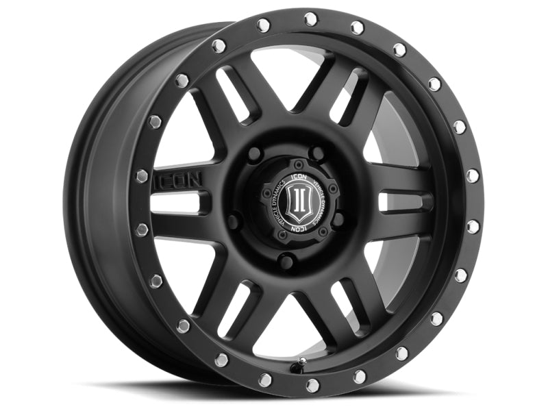 ICON Six Speed 17x8.5 6x5.5 0mm Offset 4.75in BS 108mm Bore Satin Black Wheel - Black Ops Auto Works
