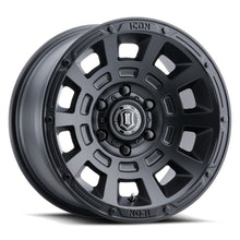 Load image into Gallery viewer, ICON Thrust 17x8.5 6x5.5 0mm Offset 4.75in BS Satin Black Wheel ICON ICO2817858347SB