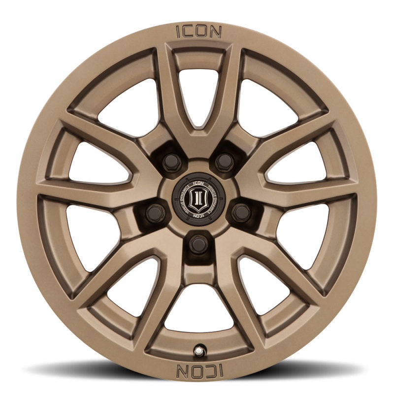 ICON Vector 5 17x8.5 5x150 25mm Offset 5.75in BS 110.1mm Bore Bronze Wheel ICON ICO2617855557BR