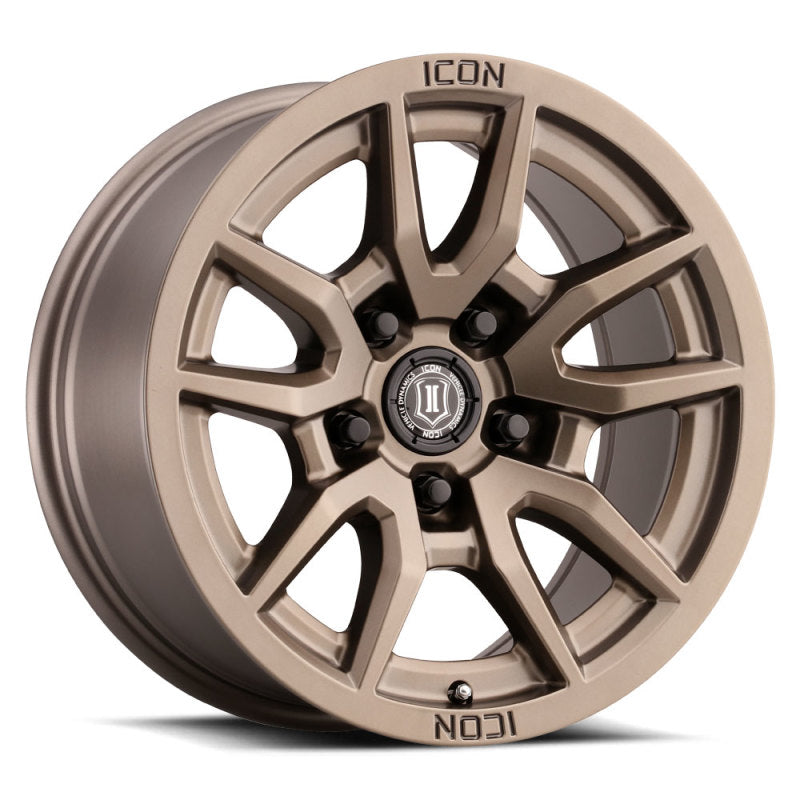 ICON Vector 5 17x8.5 5x150 25mm Offset 5.75in BS 110.1mm Bore Bronze Wheel ICON ICO2617855557BR