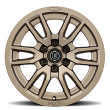 Load image into Gallery viewer, ICON Vector 6 17x8.5 6x5.5 0mm Offset 4.75in BS 106.1mm Bore Bronze Wheel ICON ICO2417858347BR