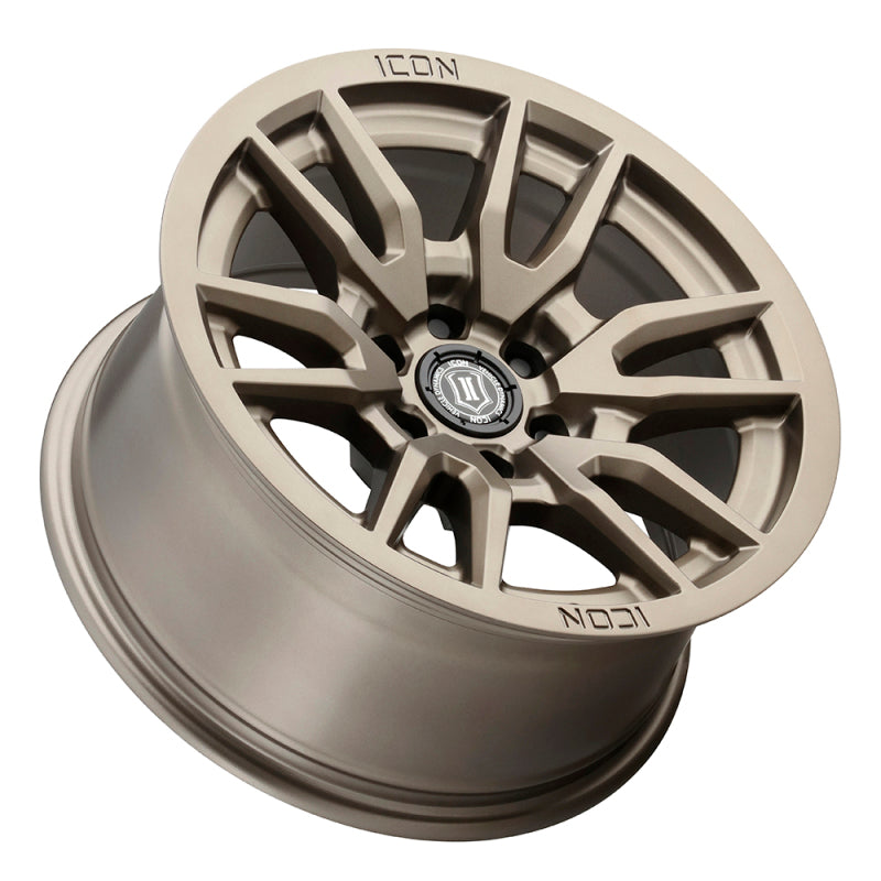 ICON Vector 6 17x8.5 6x5.5 0mm Offset 4.75in BS 106.1mm Bore Bronze Wheel ICON ICO2417858347BR