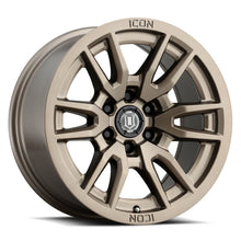 Load image into Gallery viewer, ICON Vector 6 17x8.5 6x5.5 0mm Offset 4.75in BS 106.1mm Bore Bronze Wheel ICON ICO2417858347BR