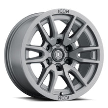 Load image into Gallery viewer, ICON Vector 6 17x8.5 6x5.5 0mm Offset 4.75in BS 106.1mm Bore Titanium Wheel ICON ICO2417858347TT