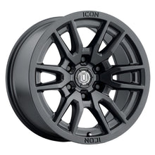 Load image into Gallery viewer, ICON Vector 6 17x8.5 6x5.5 25mm Offset 5.75in BS 95.1mm Bore Satin Black Wheel ICON ICO2417859057SB