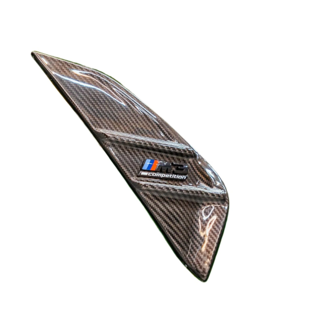 -2021-Present BMW M3 M4 Carbon Fiber Air Breather Fender Trim-Exterior Trim-BayOptiks