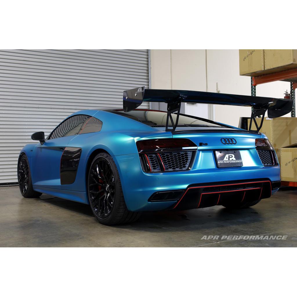 -APR Performance Audi R8 GTC-500 Adjustable Wing, with Carbon Fiber Active Spoiler Panel Replacement 2016-2022