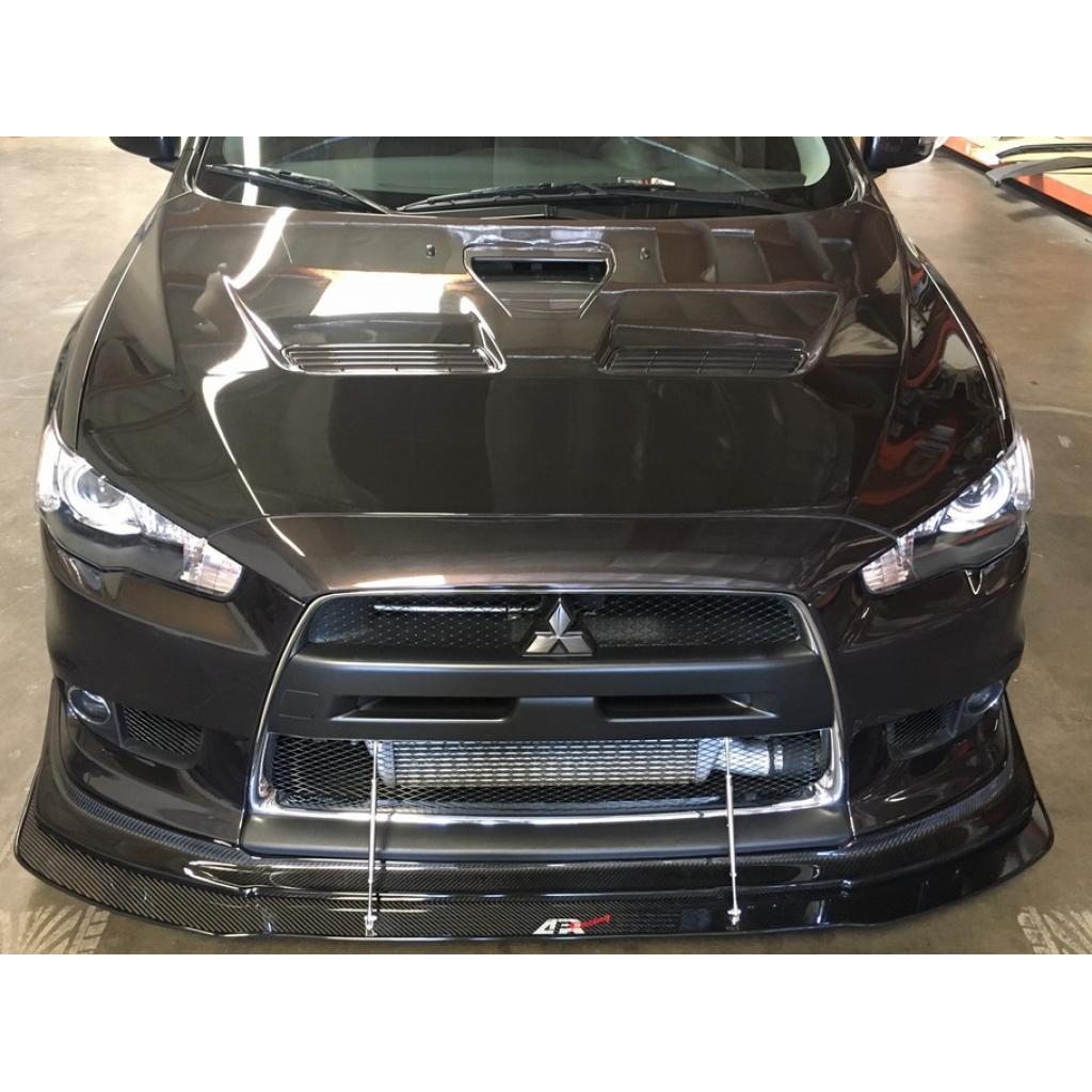 -Mitsubishi Evolution X with APR Lip Front Wind Splitter 2008-2016