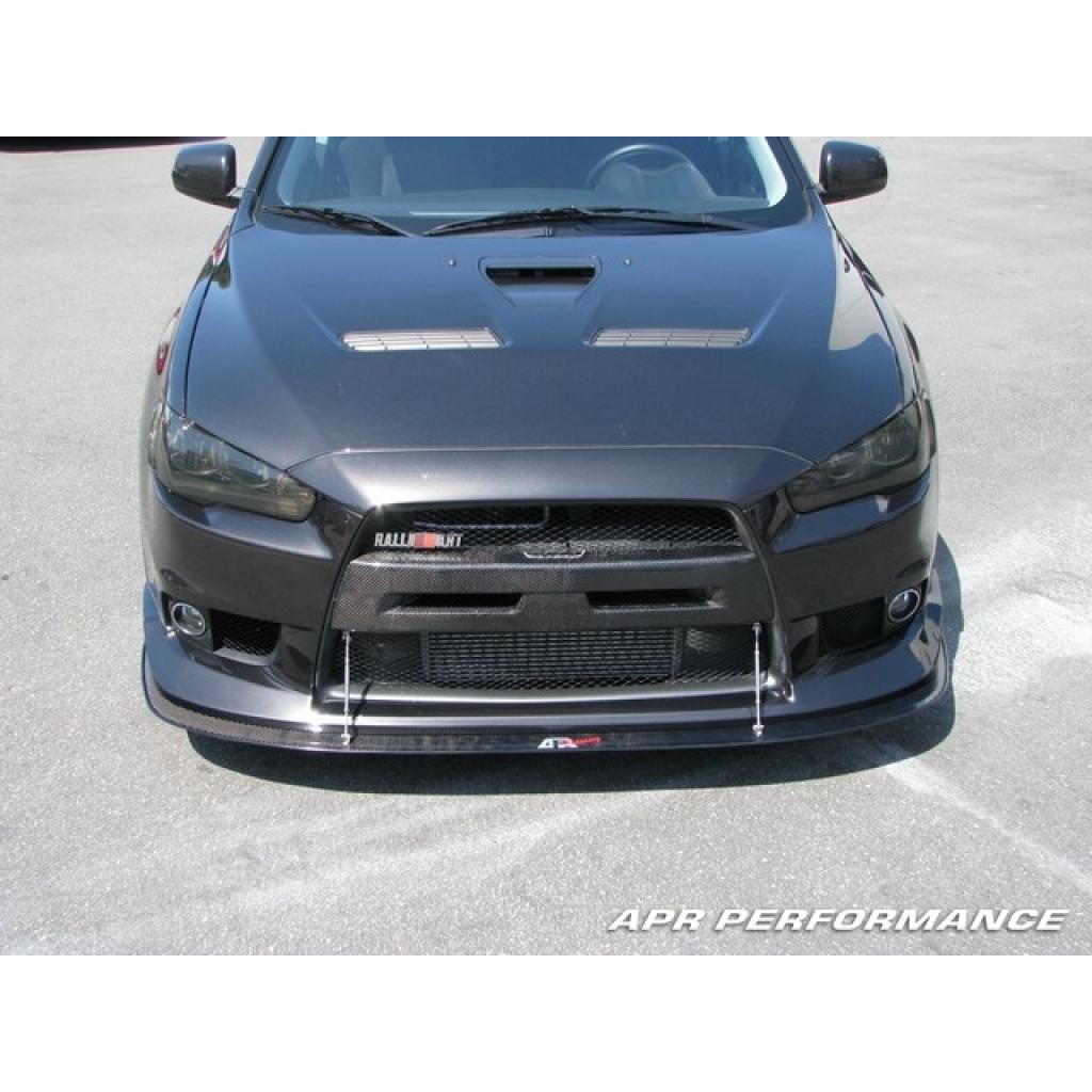-APR Performance Mitsubishi Evolution X with OEM lip Front Wind Splitter 2008-2016