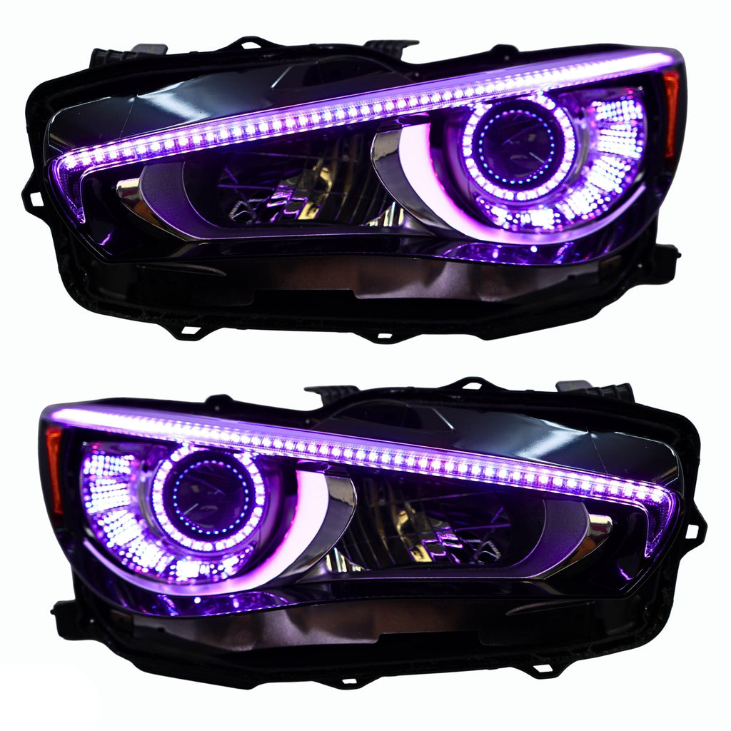 RGB Halo Kits Infiniti Q50 Multicolor Flow DRL Boards (2014-2024)