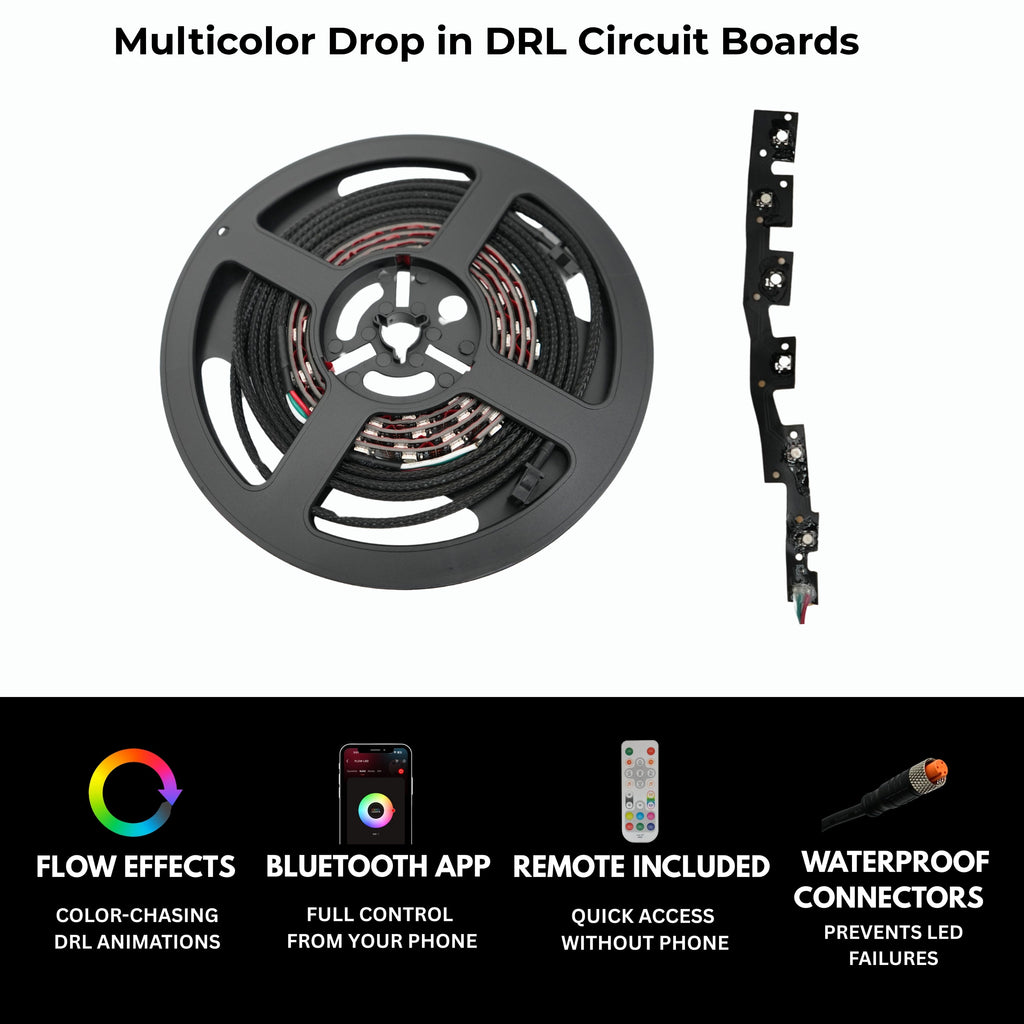 RGB Halo Kits Infiniti Q50 Multicolor Flow DRL Boards (2014-2024)