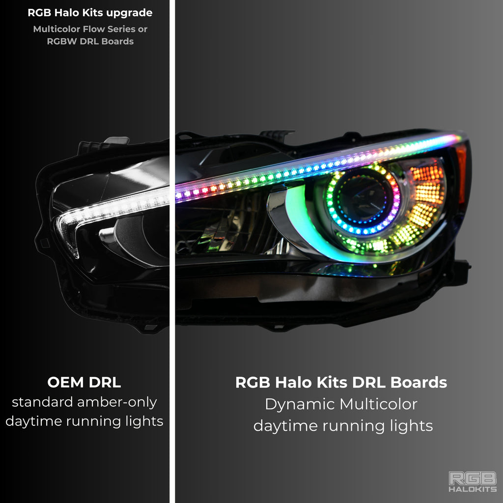 RGB Halo Kits Infiniti Q50 Multicolor Flow DRL Boards (2014-2024)