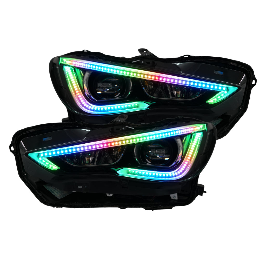 RGB Halo Kits Infiniti Q60 DRL Boards (Multicolor Flow) 2016-2022