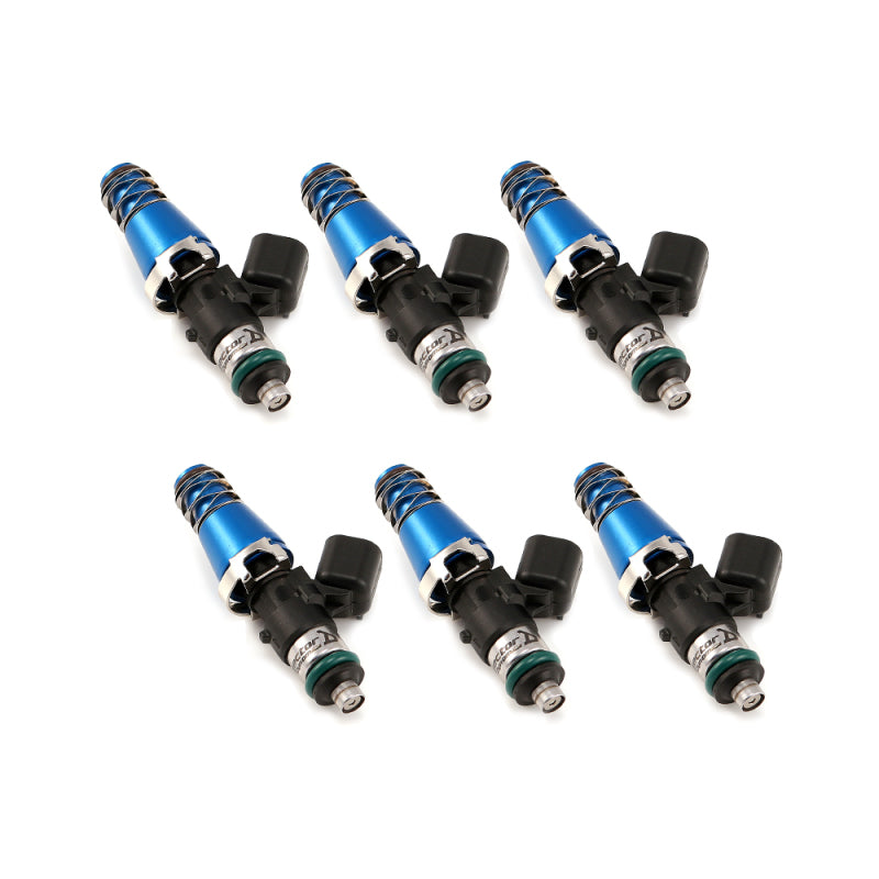 Injector Dynamics 1340cc Injectors - 60mm Length - 11mm Blue Top - 14mm Lower O-Ring (Set of 6) - Black Ops Auto Works