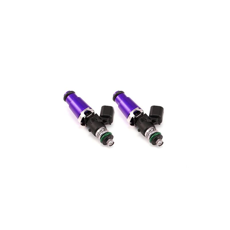 Injector Dynamics 1340cc Injectors - 60mm Length - 14mm Purple Top - 14mm Lower O-Ring (Set of 2) - Black Ops Auto Works