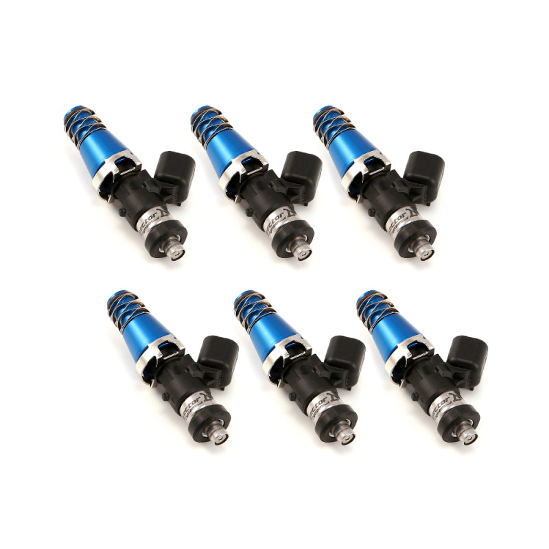 Injector Dynamics ID1050X Injectors 11mm (Blue) Adaptor Tops Denso Lower Cushions (Set of 6) - Black Ops Auto Works