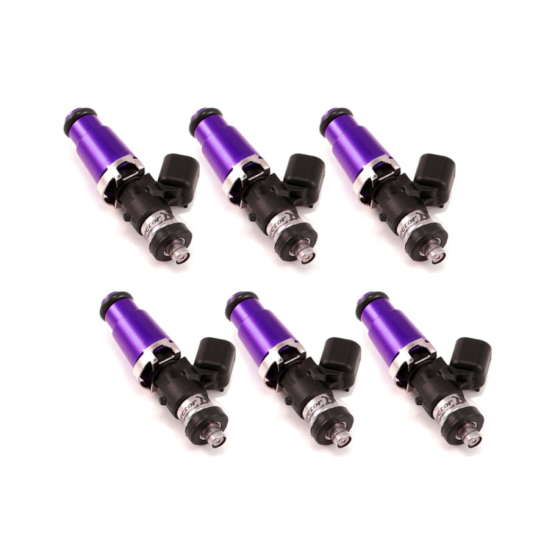 Injector Dynamics ID1050X Injectors 14mm (Purple) Adaptor Tops Denso Lower (Set of 6) - Black Ops Auto Works