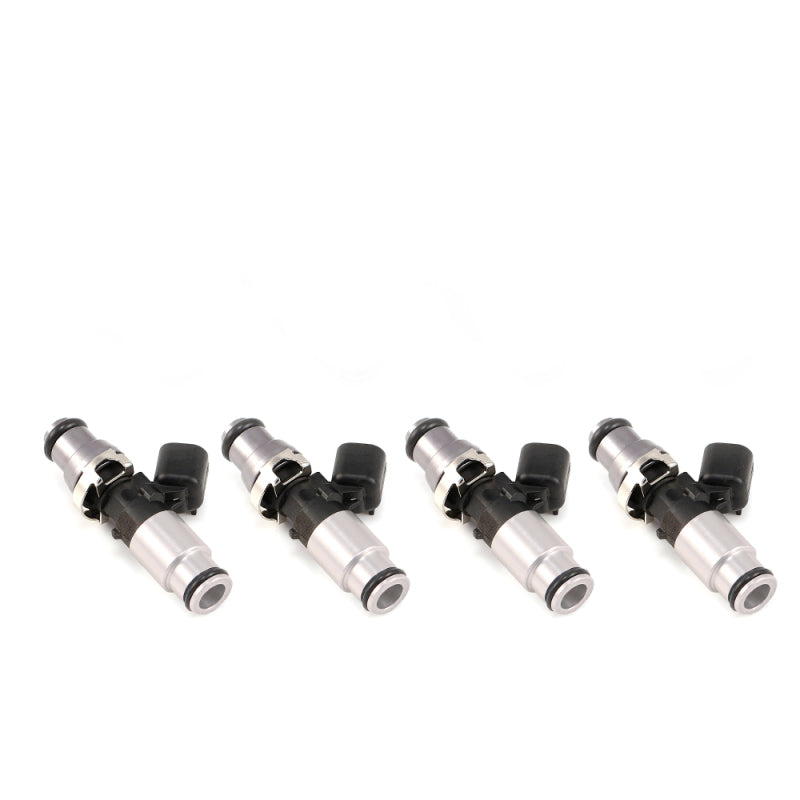 Injector Dynamics ID1300X Injectors- 14mm Top Adapter (Grey) - 14mm (Silver) Lower O-Ring - Set Of 4 - Black Ops Auto Works