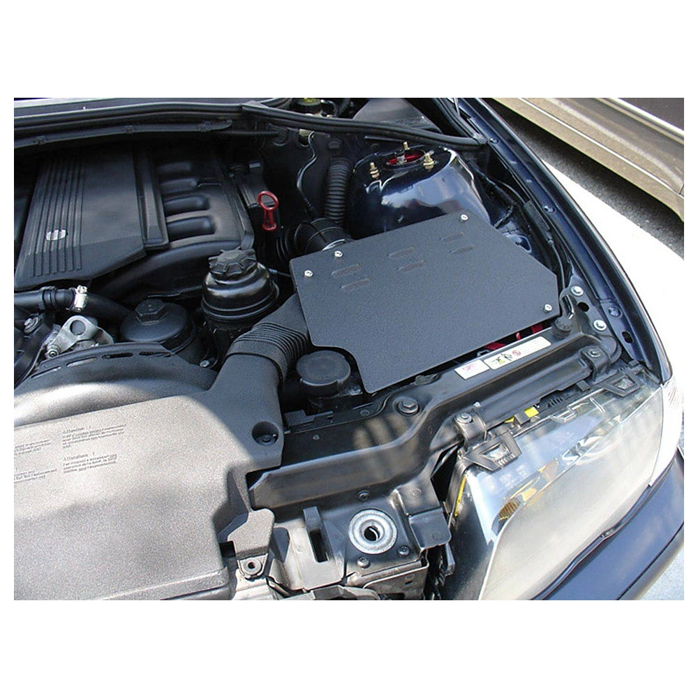 Injen 01-06 BMW 330i E46 3.0L (M54) L-6 Wrinkle Black Short Ram Intake w/ Enc Heat Shield & Adapter - Injen SP1111WB - view 2