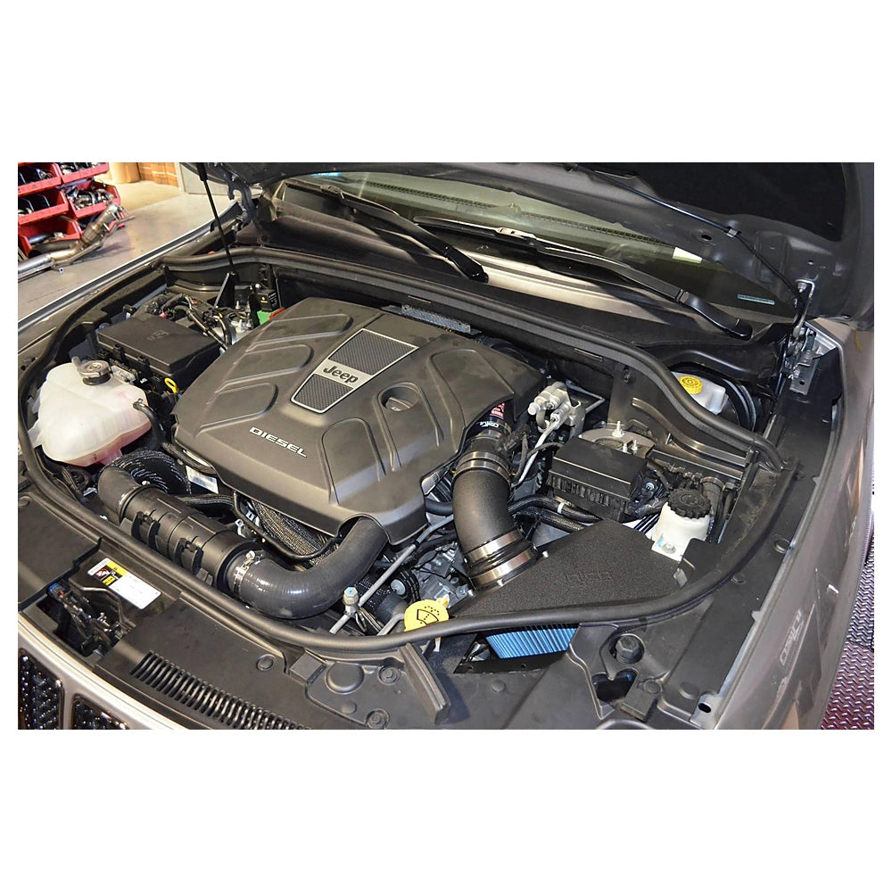 Injen 14-16 Jeep Grand Cherokee 3.0L V6 Turbo Wrinkle Black Short-Ram Intake w/MR Tech & Heatshield - Injen PF5014WB - view 2