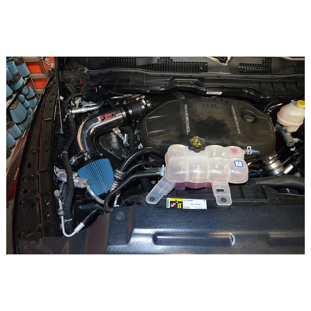 Injen 14-18 Dodge Ram 3.0L V6 Wrinkle Black Power-Flow Short Ram Intake - Injen PF8054WB - view 2
