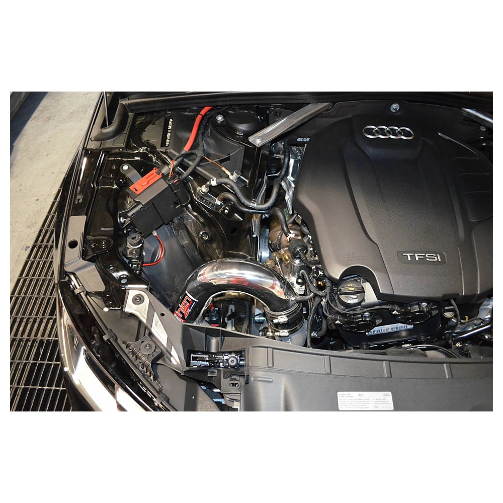Injen 17-19 Audi A4 2.0T Wrinkle Red Short Ram Air Intake - Injen SP3087WR - view 6