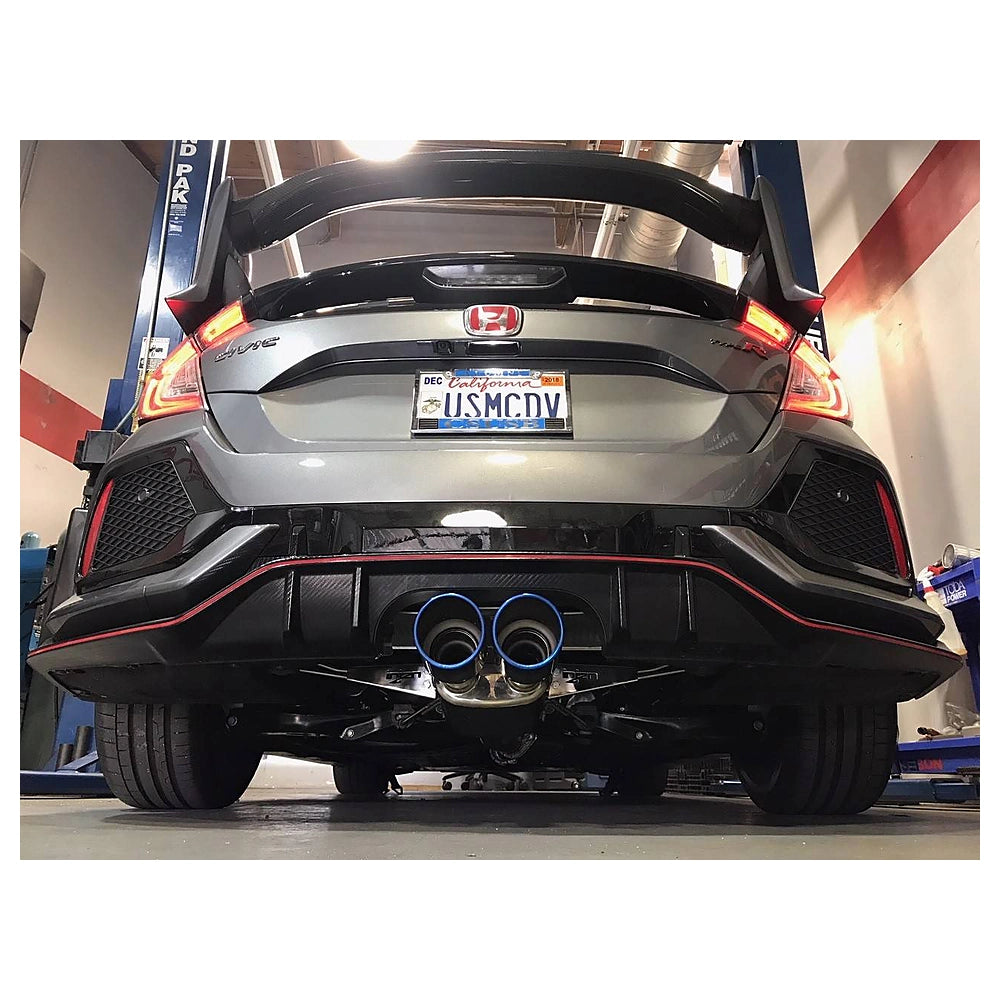 Injen 17-19 Honda Civic Type-R 3in SS Cat-Back Exhaust w/ Dual Burnt Titanium Tips - Injen SES1582TT - view 4