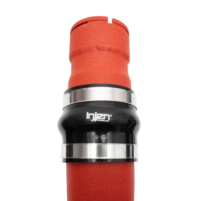 Injen 17-22 Ford F250/F/350/F-450/F-550 V8-6.7L Turbo Diesel Wrnkl Red Intercooler Hot Side Piping Injen INJSES9004ICPHWR