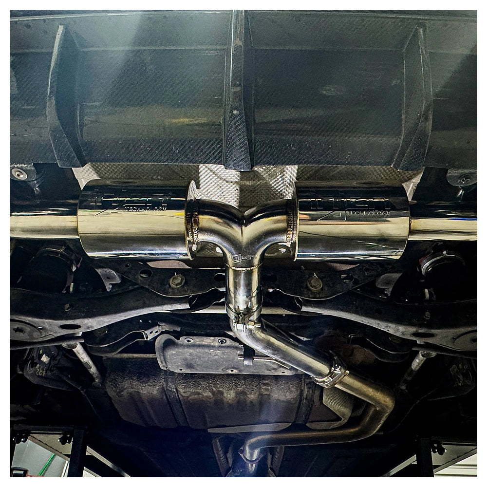 Injen 19-22 Hyundai Veloster N L4 2.0L Turbo Performance SS Axle Back Exhaust System - Burnt Ti Tips - Injen SES1343ABTT - view 4