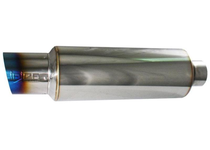 Injen 2 3/8 Universal Muffler w/Titanium burnt rolled Tip and stainless steel resonated inner wall Injen INJSES225TT
