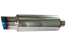 Load image into Gallery viewer, Injen 2 3/8 Universal Muffler w/Titanium burnt rolled Tip and stainless steel resonated inner wall Injen INJSES225TT