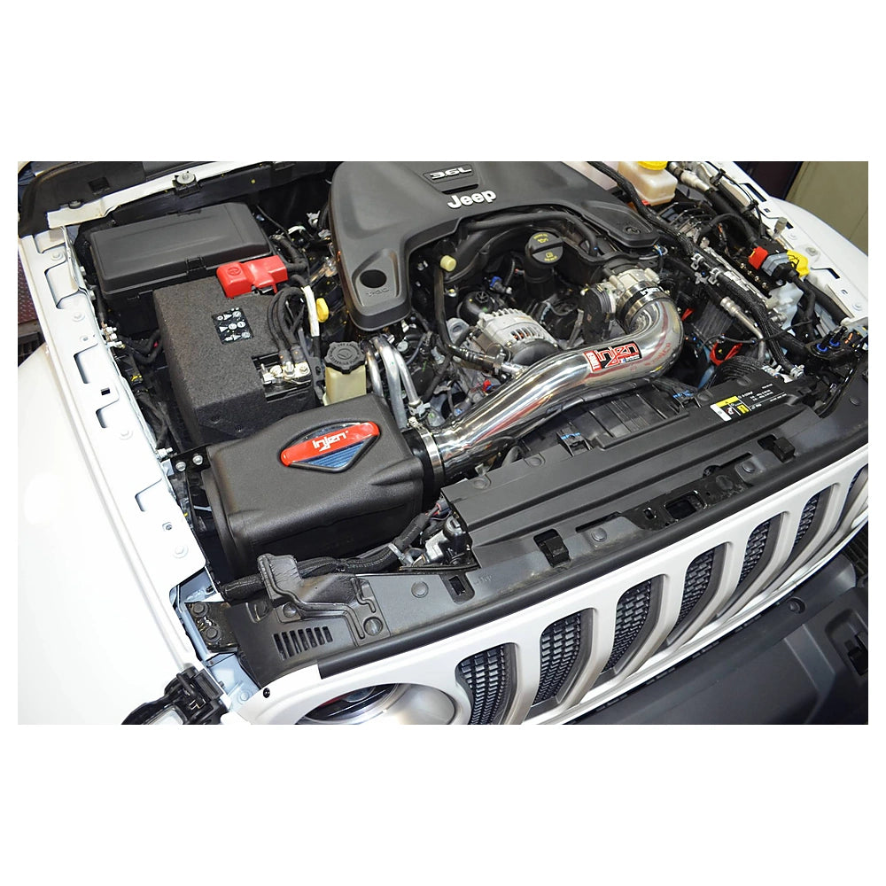 Injen 2018+ Jeep Wrangler JL V6-3.6L Polished Power-Flow Air Intake System - Injen PF5005P - view 6