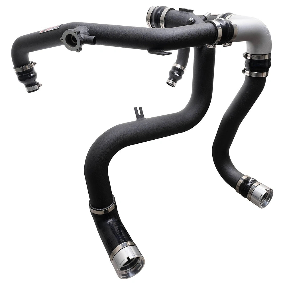 Injen 21-23 Ford Bronco 2.7L V6 (TT) EcoBoost SES Intercooler Pipes - Wrinkle Black - Injen SES9301ICPWB - view 3