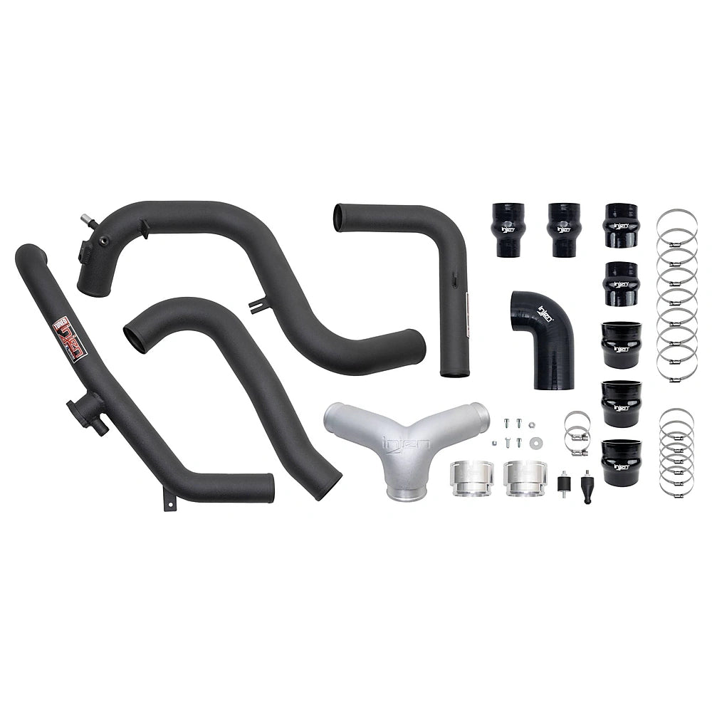 Injen 21-23 Ford Bronco 2.7L V6 (TT) EcoBoost SES Intercooler Pipes - Wrinkle Black - Injen SES9301ICPWB - view 7