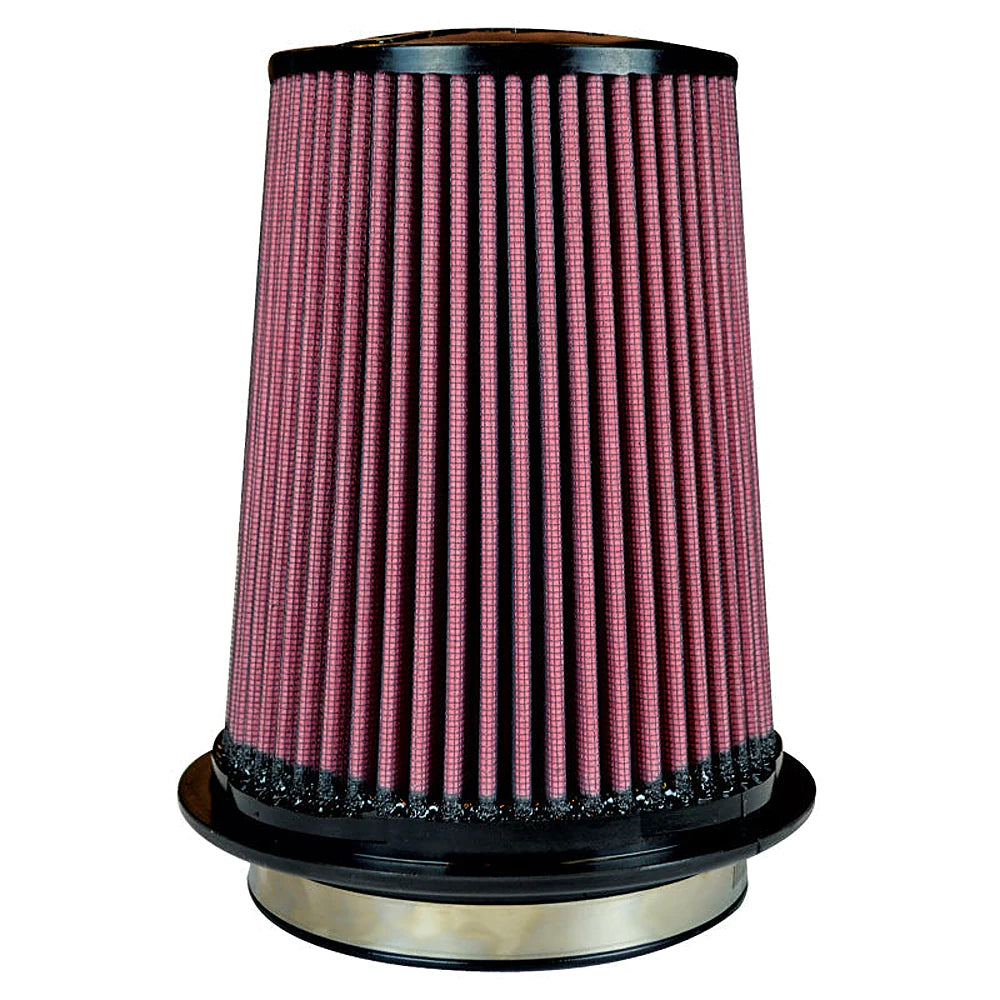 Injen Oiled Air Filter 5.0in Flange ID / 7.0in Twist Lock Base / 7.9in Media Height / 5.0in Top - Injen X-1107-BR