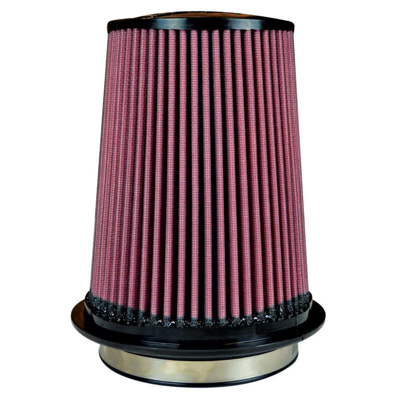 Injen Oiled Air Filter 5.0in Flange ID / 7.0in Twist Lock Base / 7.9in Media Height / 5.0in Top Injen INJX-1107-BR