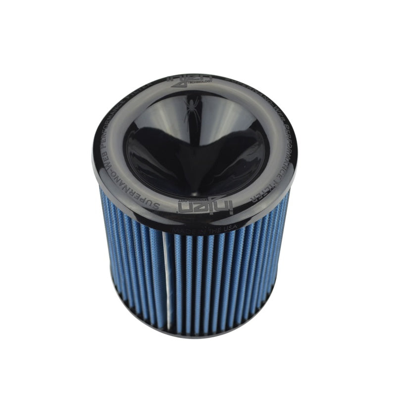 Injen SuperNano Web Dry Air Filter - 3.00 Filter / 6in Base / 6.3in Tall / 5.350in Top Injen INJX-1103-BB