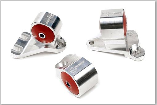 Innovative 90-91/92-93 Acura Integra GS-R Silver Aluminum Billet Mount Kit 60A Bushings (Cable) Innovative Mounts INMB19350-60A
