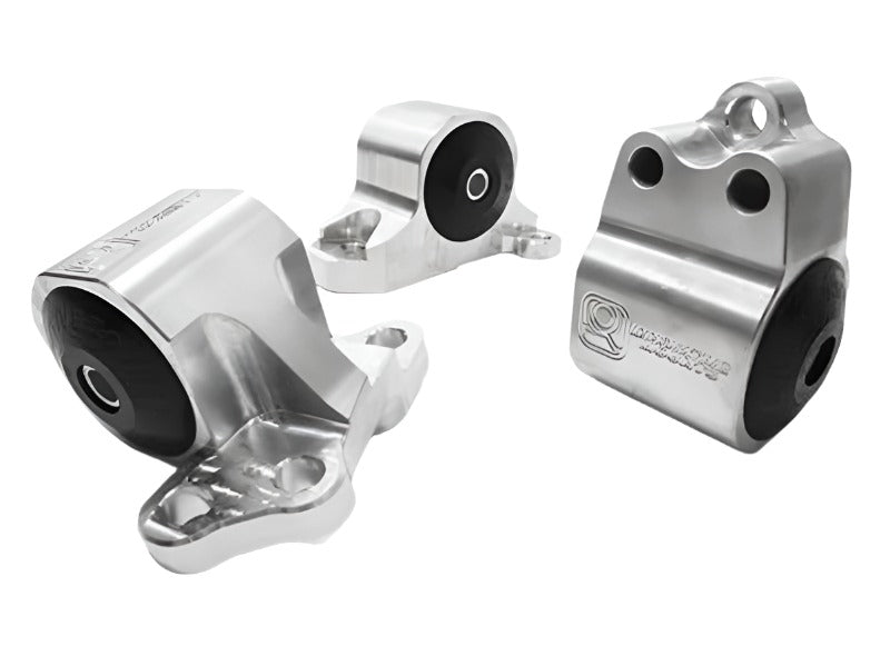 Innovative 92-95 Civic B/D Series Silver Aluminum Mounts Solid Bushings (3 Bolt) - Black Ops Auto Works