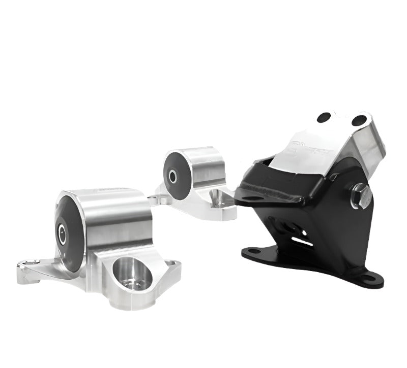 Innovative 96-00 Civic B/D Series Silver Aluminum Mounts 60A Bushings (3 Bolt) - Black Ops Auto Works