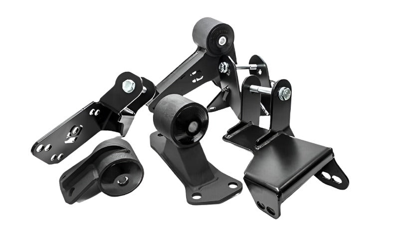 Innovative 96-00 Civic K-Series Black Steel Mounts 75A Bushings (EG/DC Subframe) - Black Ops Auto Works