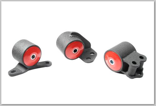 Innovative 92-95 Civic B/D Series Black Steel Mounts 75A Bushings (3 Bolt) - Innovative Mounts INM10150-75A